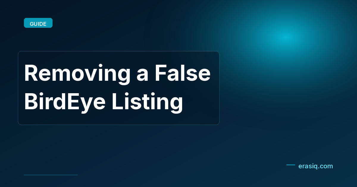 Removing a False BirdEye Listing