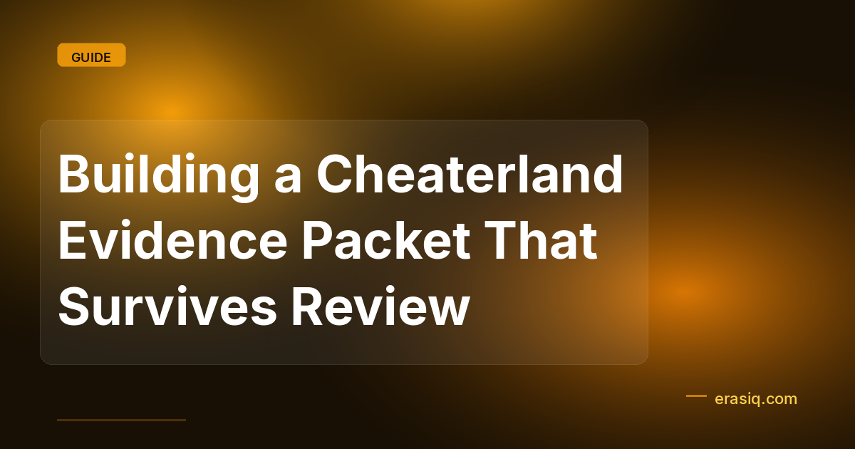 Building a Cheaterland Evidence Packet That Survives Review