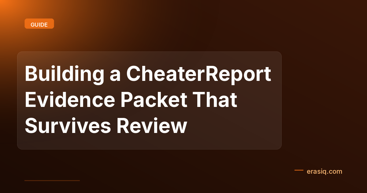 Building a CheaterReport Evidence Packet That Survives Review