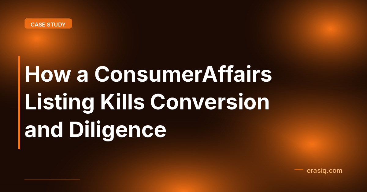 How a ConsumerAffairs Listing Kills Conversion and Diligence