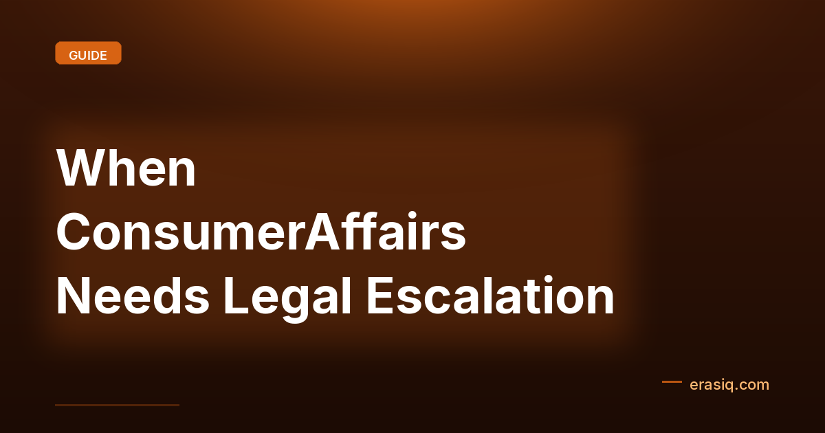 When ConsumerAffairs Needs Legal Escalation