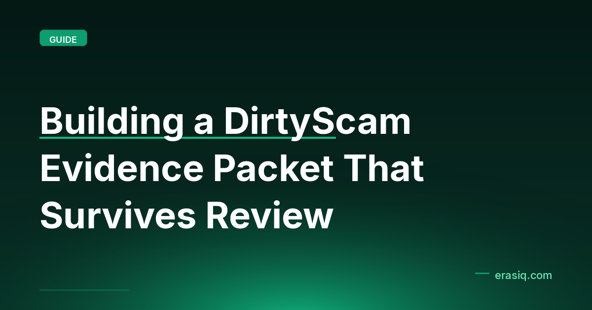 Building a DirtyScam Evidence Packet That Survives Review