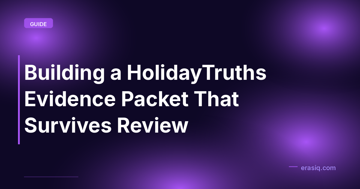 Building a HolidayTruths Evidence Packet That Survives Review