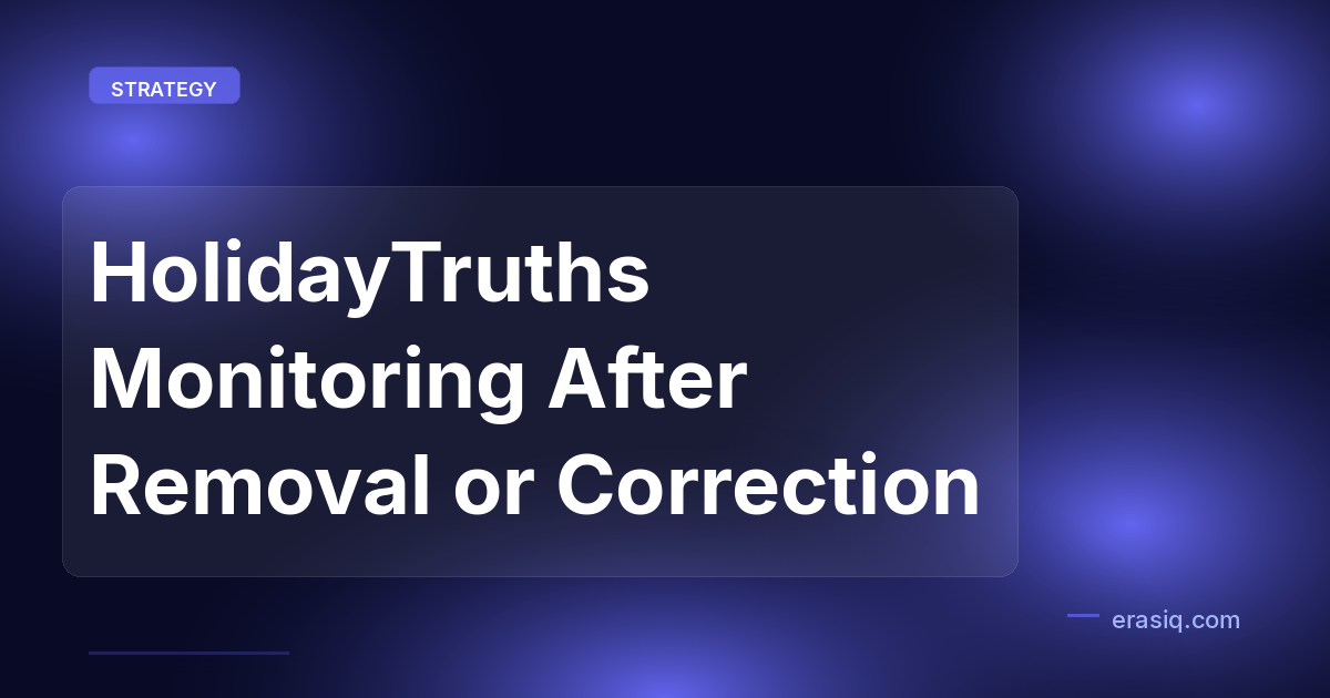 HolidayTruths Monitoring After Removal or Correction
