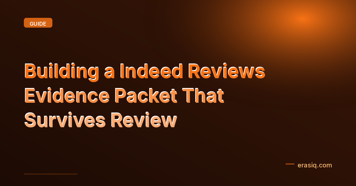 Building a Indeed Reviews Evidence Packet That Survives Review