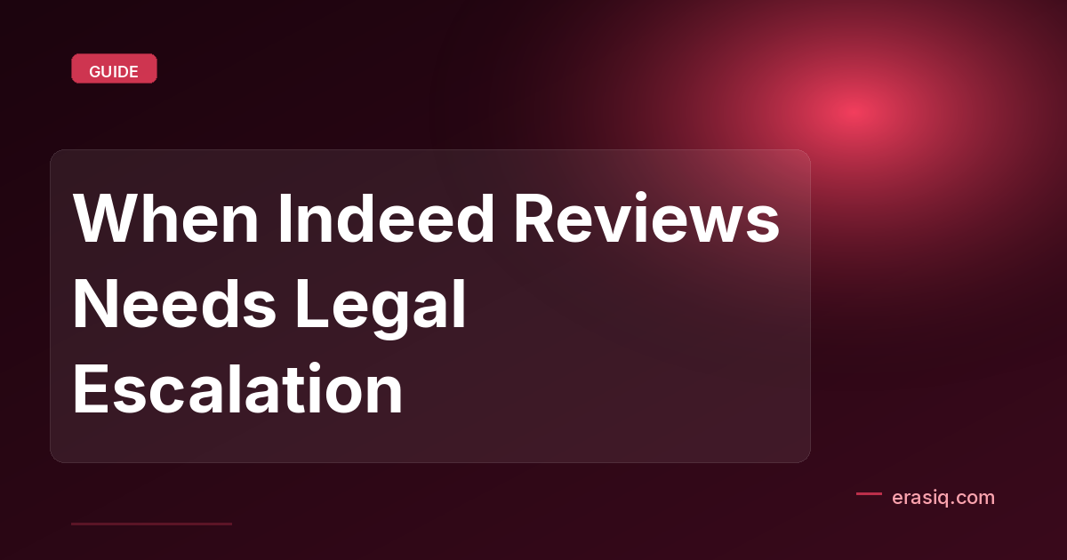 When Indeed Reviews Needs Legal Escalation