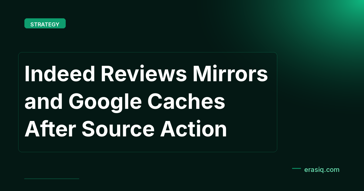 Indeed Reviews Mirrors and Google Caches After Source Action