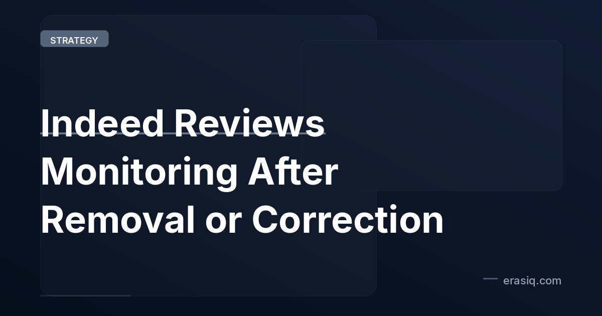 Indeed Reviews Monitoring After Removal or Correction