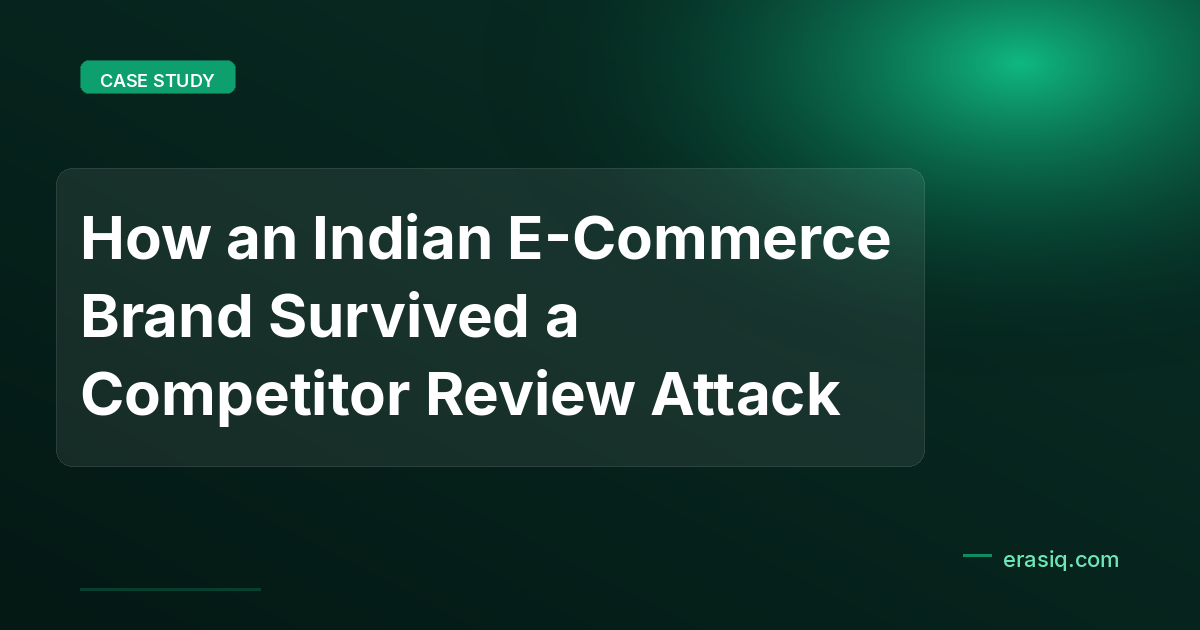 How an Indian E-Commerce Brand Survived a Competitor Review Attack