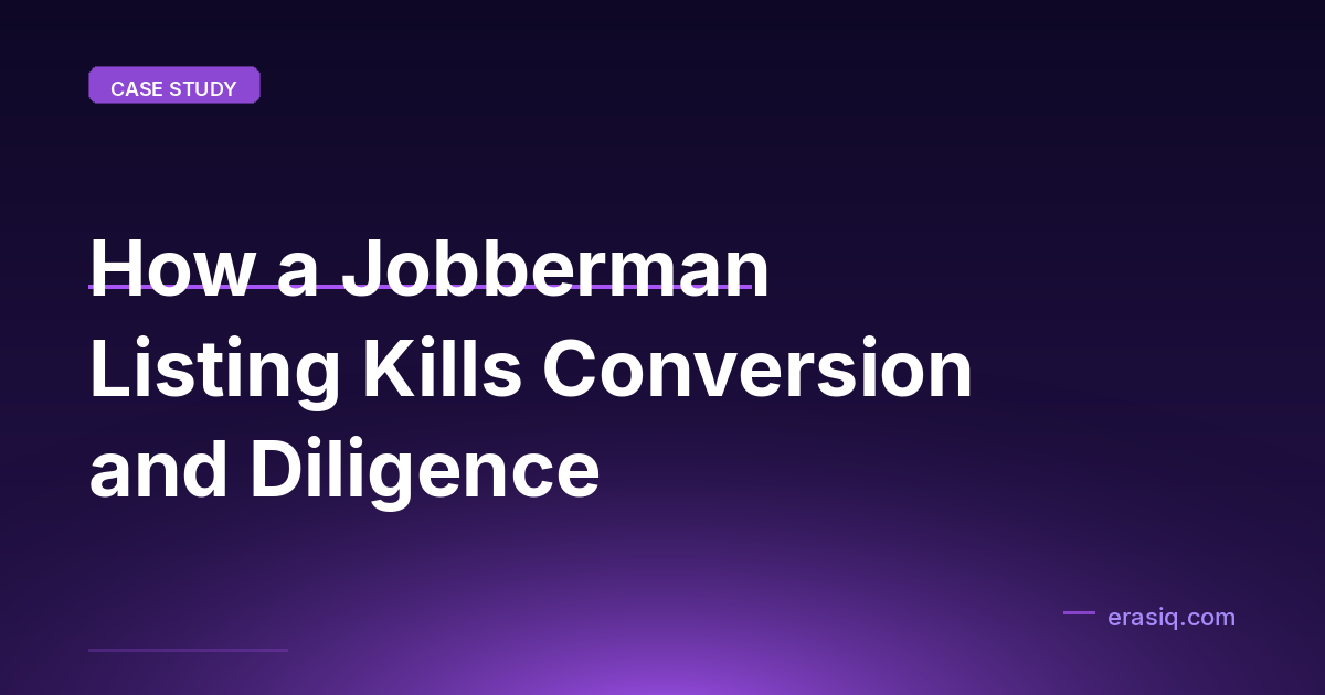How a Jobberman Listing Kills Conversion and Diligence
