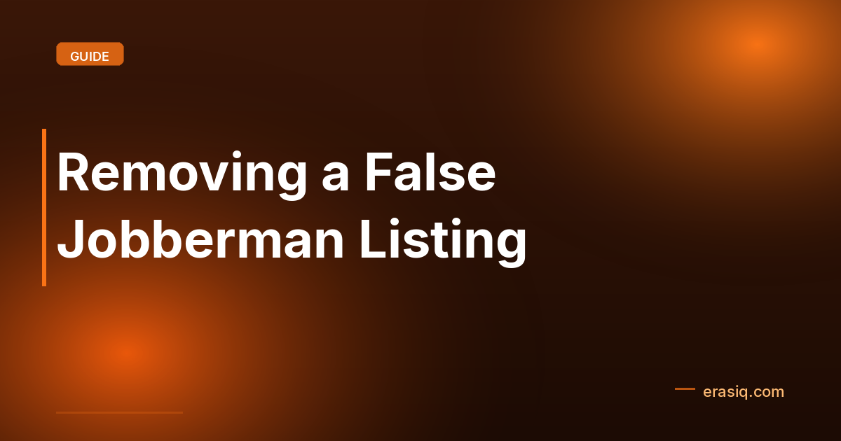 Removing a False Jobberman Listing