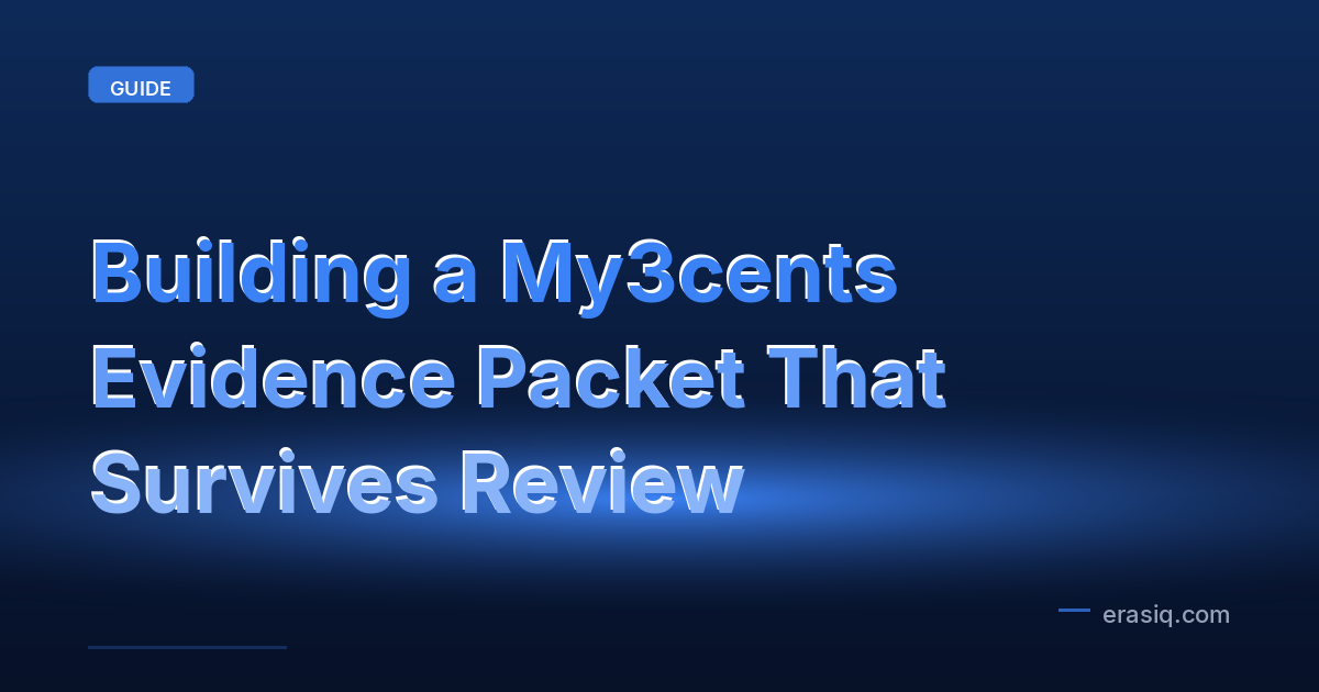 Building a My3cents Evidence Packet That Survives Review