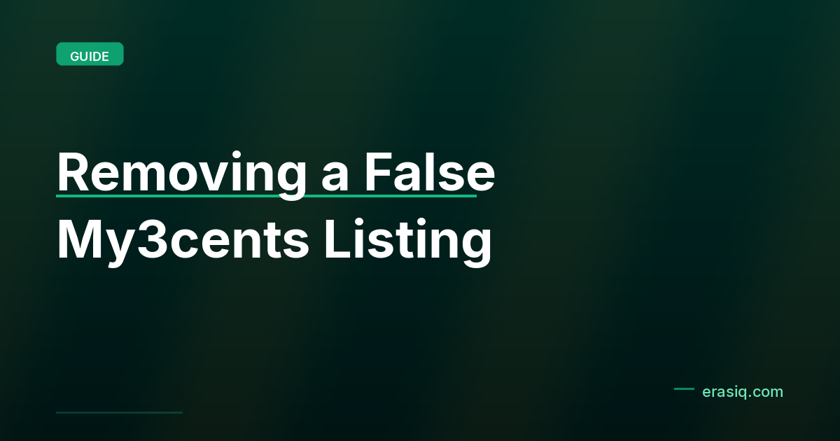 Removing a False My3cents Listing