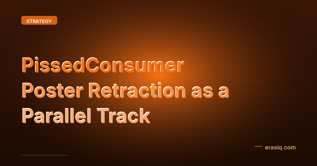 PissedConsumer Poster Retraction as a Parallel Track