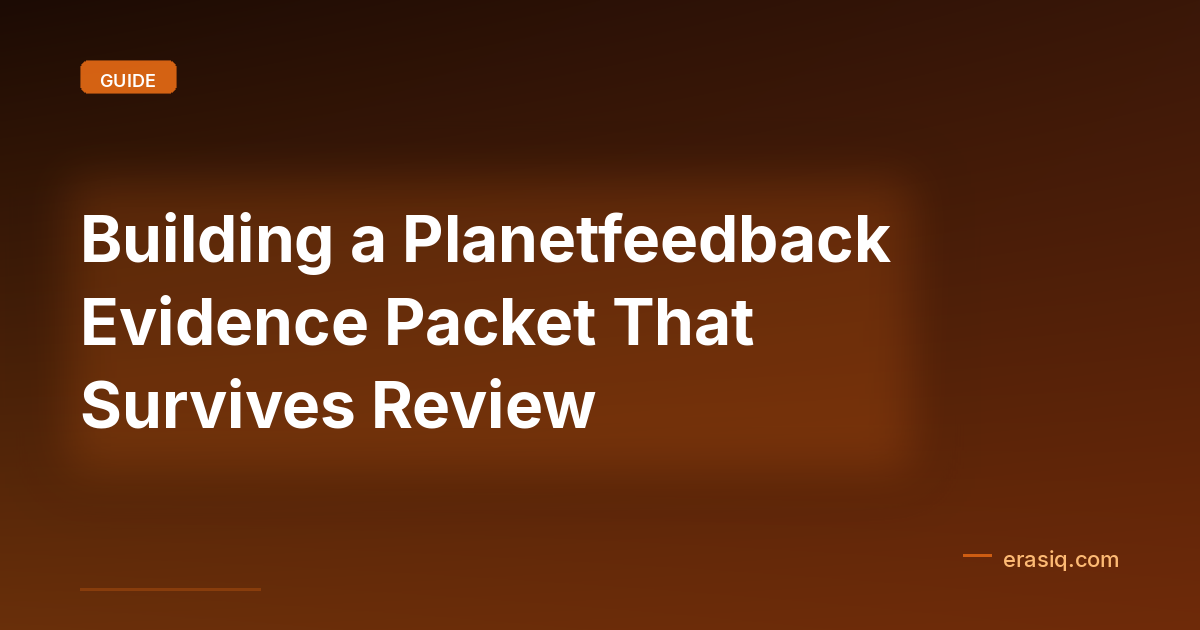 Building a Planetfeedback Evidence Packet That Survives Review