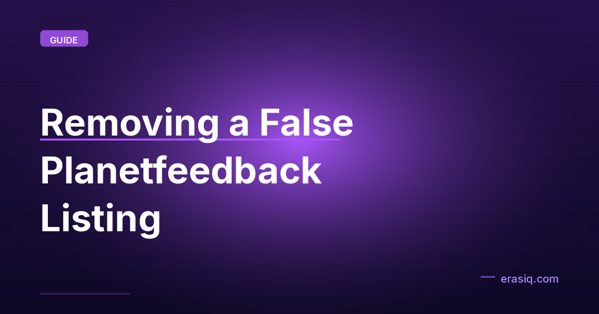 Removing a False Planetfeedback Listing
