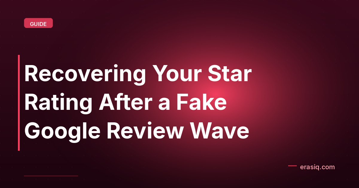 Recovering Your Star Rating After a Fake Google Review Wave