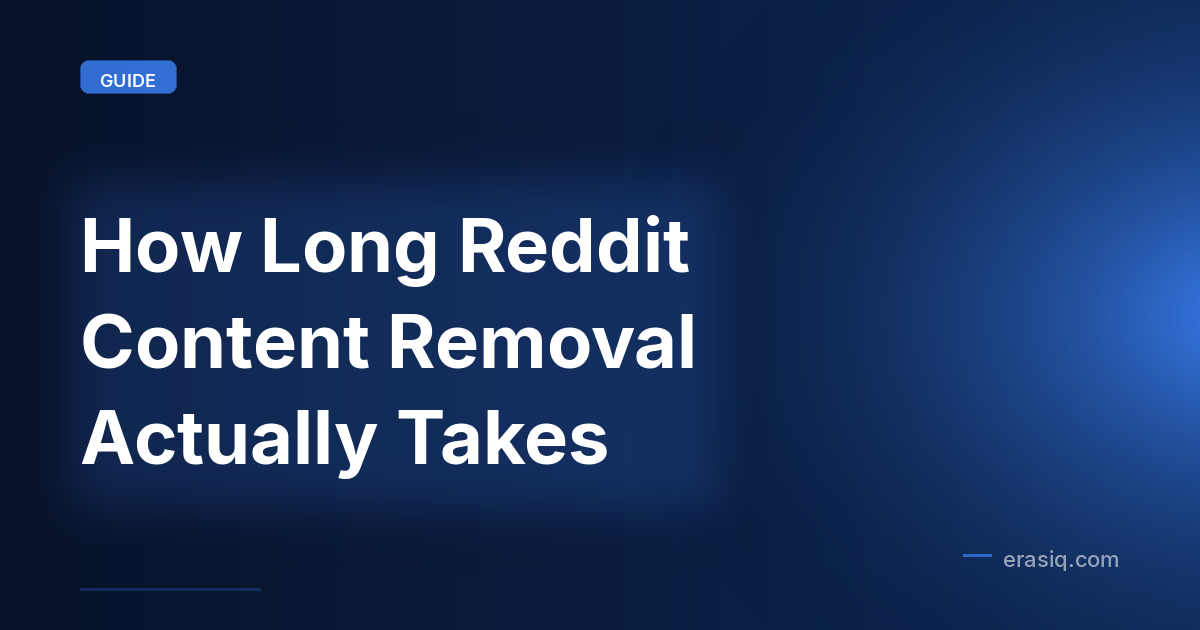 How Long Reddit Content Removal Actually Takes