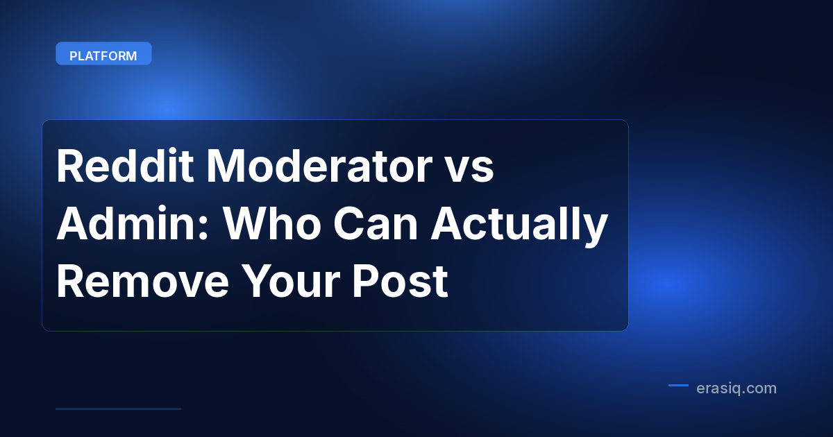 Reddit Moderator vs Admin: Who Can Actually Remove Your Post
