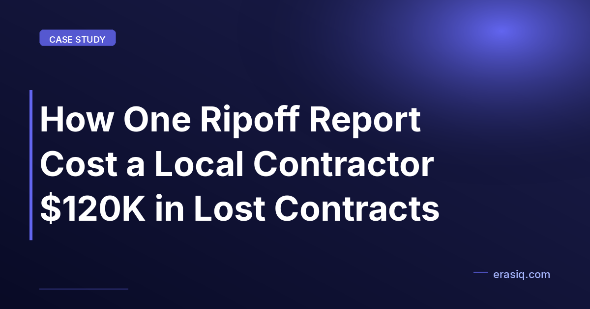 How One Ripoff Report Cost a Local Contractor $120K in Lost Contracts