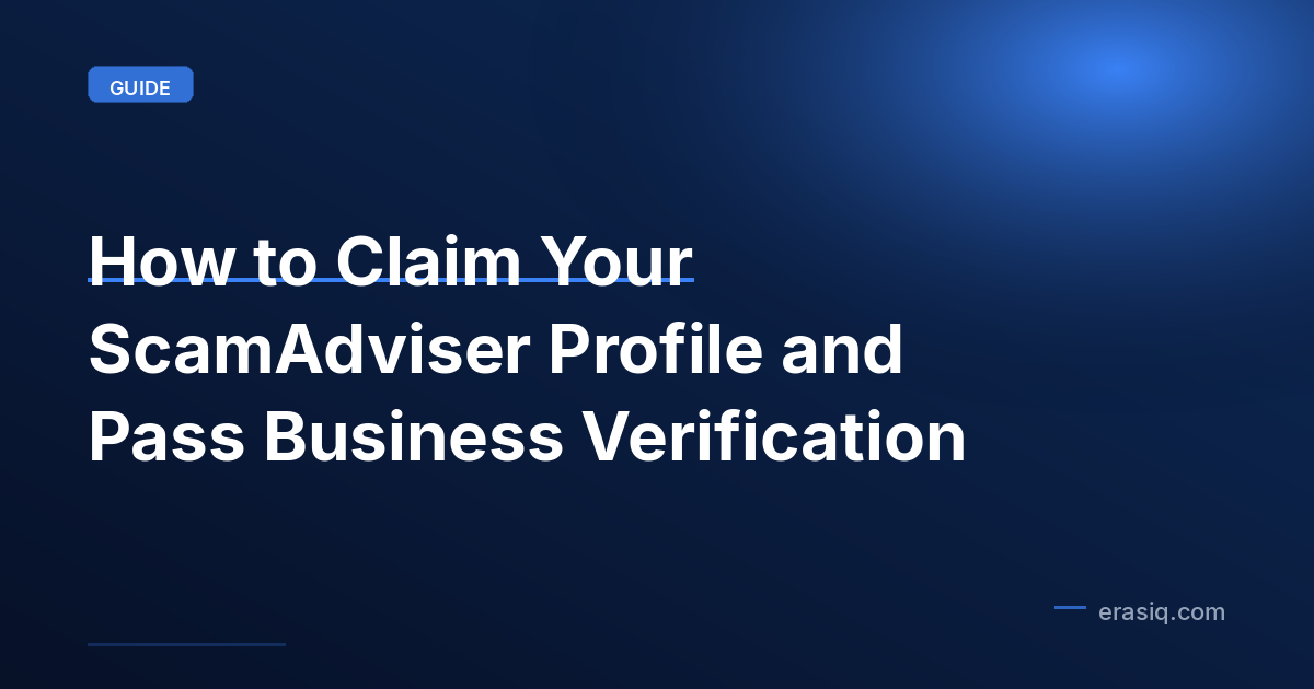 How to Claim Your ScamAdviser Profile and Pass Business Verification