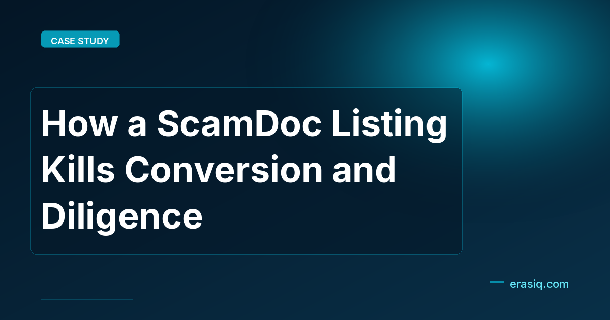 How a ScamDoc Listing Kills Conversion and Diligence