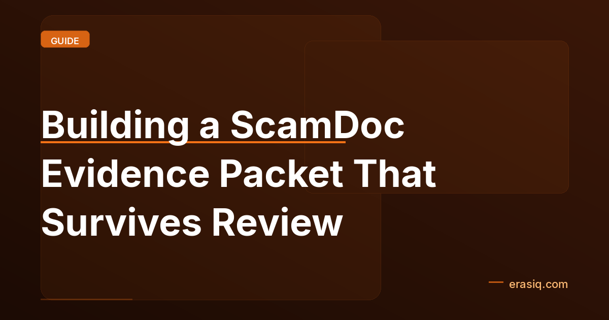 Building a ScamDoc Evidence Packet That Survives Review
