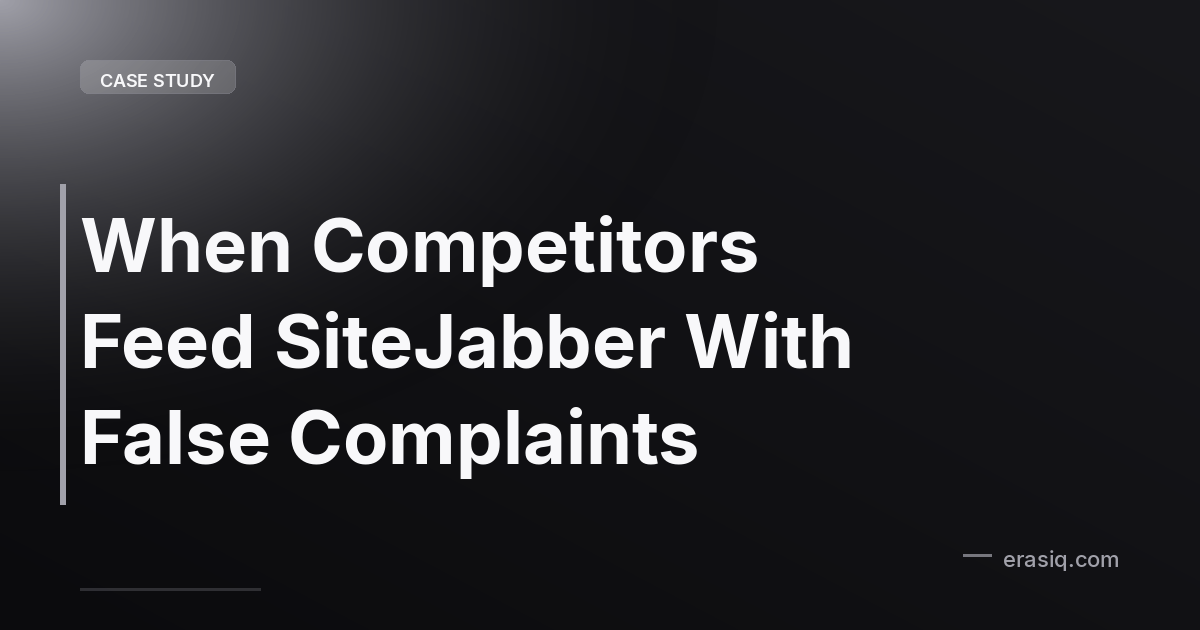 When Competitors Feed SiteJabber With False Complaints