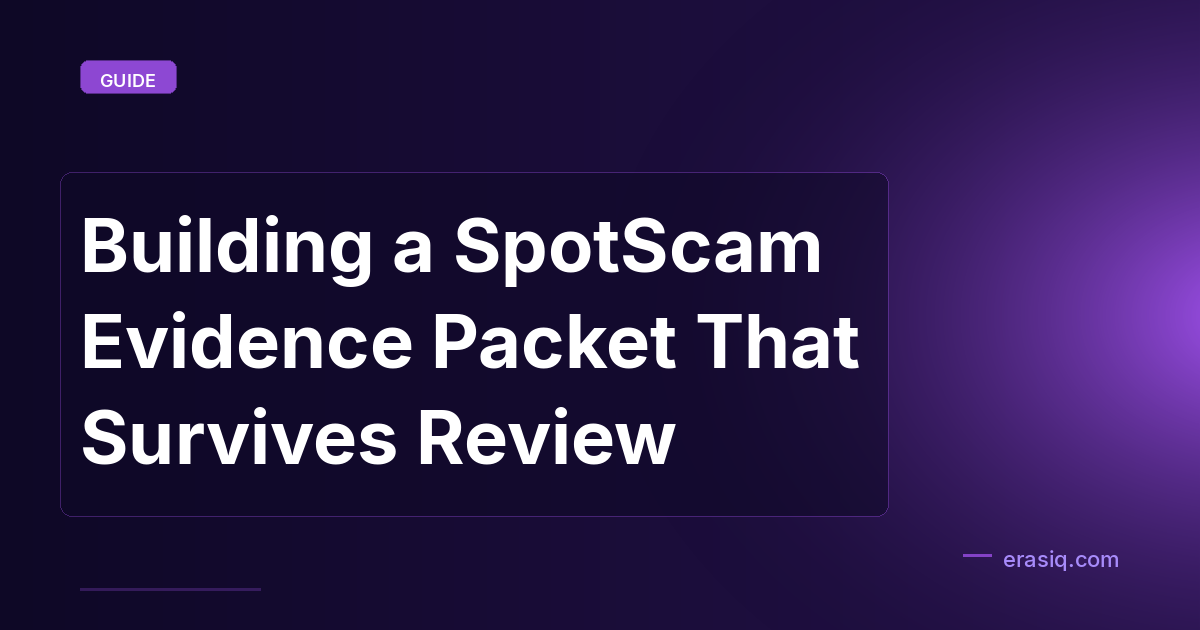 Building a SpotScam Evidence Packet That Survives Review