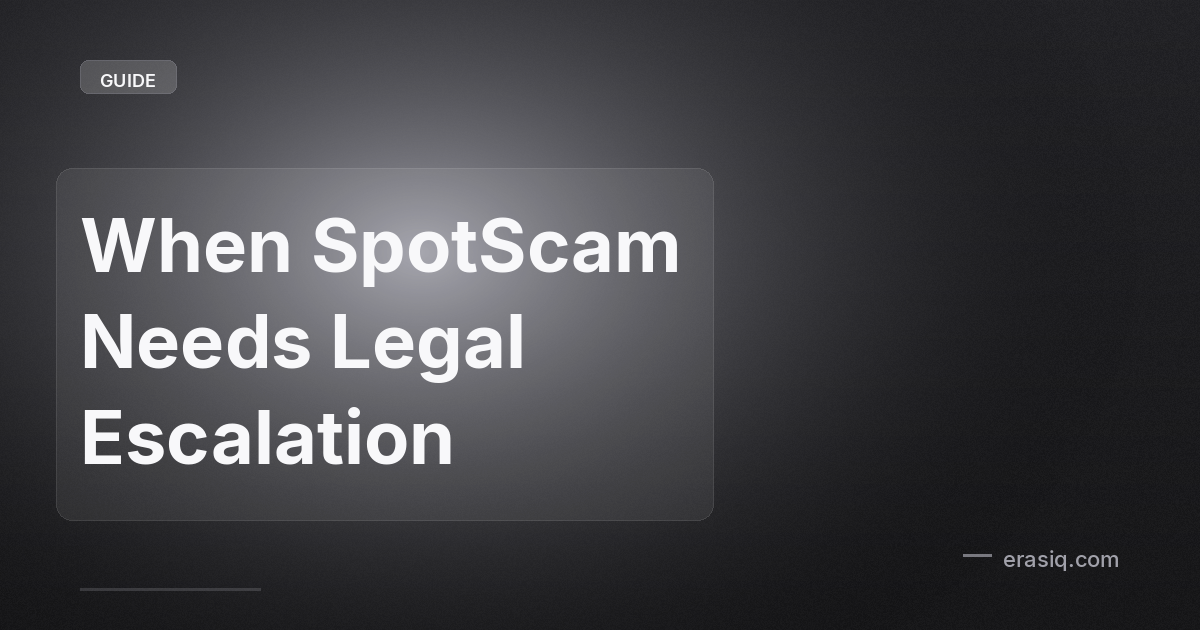 When SpotScam Needs Legal Escalation