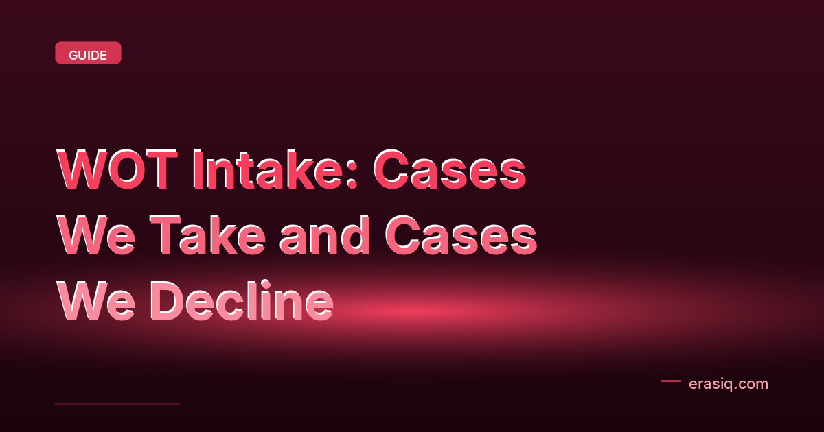 WOT Intake: Cases We Take and Cases We Decline