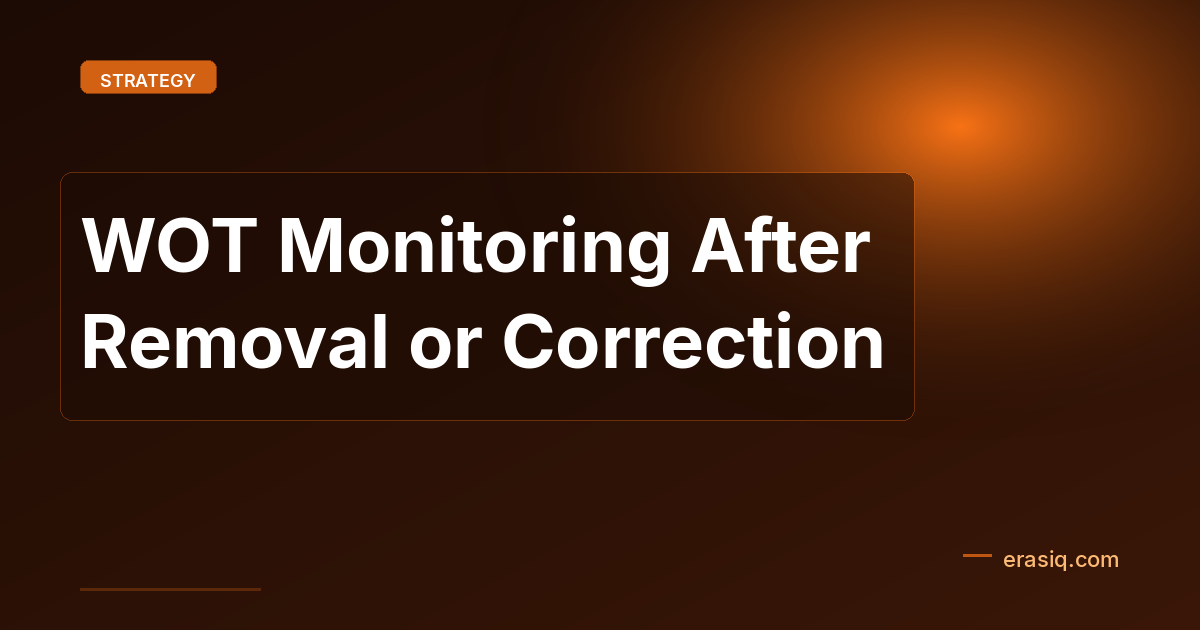 WOT Monitoring After Removal or Correction