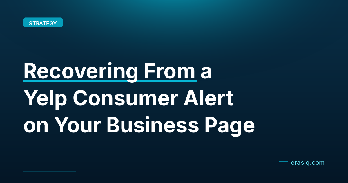 Recovering From a Yelp Consumer Alert on Your Business Page