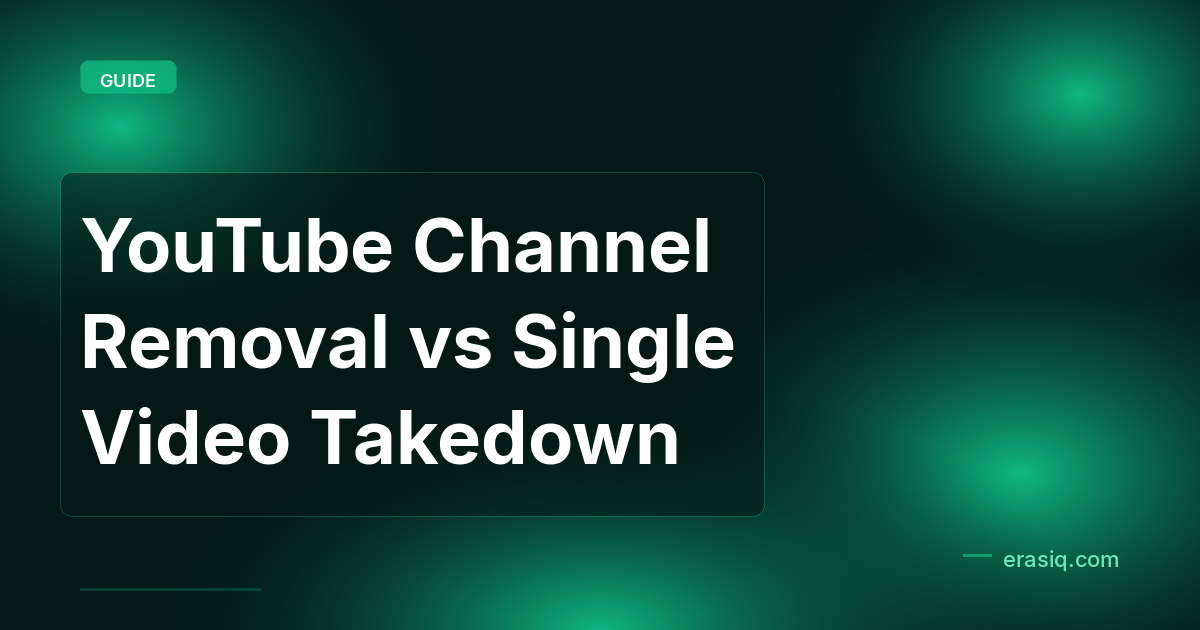 YouTube Channel Removal vs Single Video Takedown